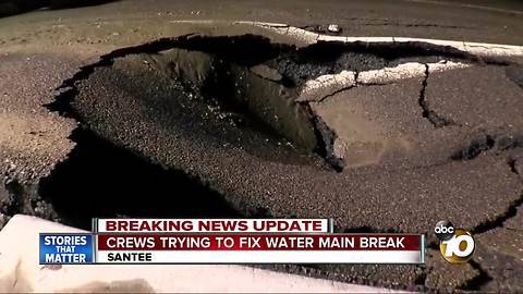 Crews trying to fix water main break