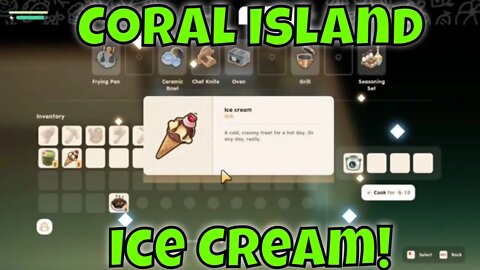 Coral Island How to Cook Ice Cream