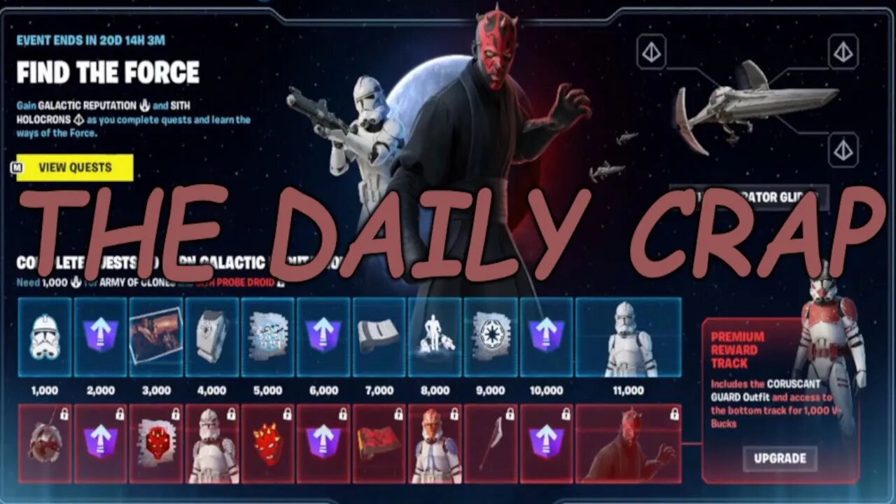 🏆💩The Daily Crap of the Fortnite Store for 5/1/2023.💩🏆Epic Monetizes A Battle Pass Star Wars Event.