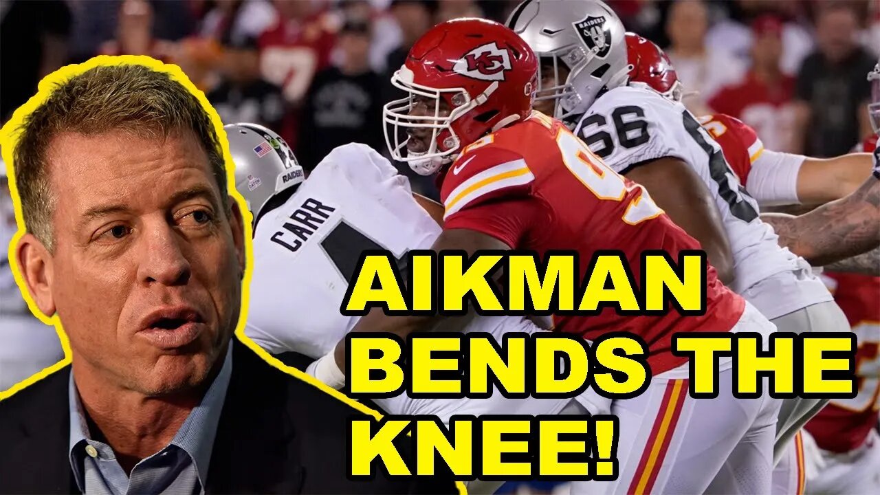 ESPN'S Troy Aikman BENDS THE KNEE and "Apologizes" for "TAKE THE DRESSES OFF" comment on MNF!