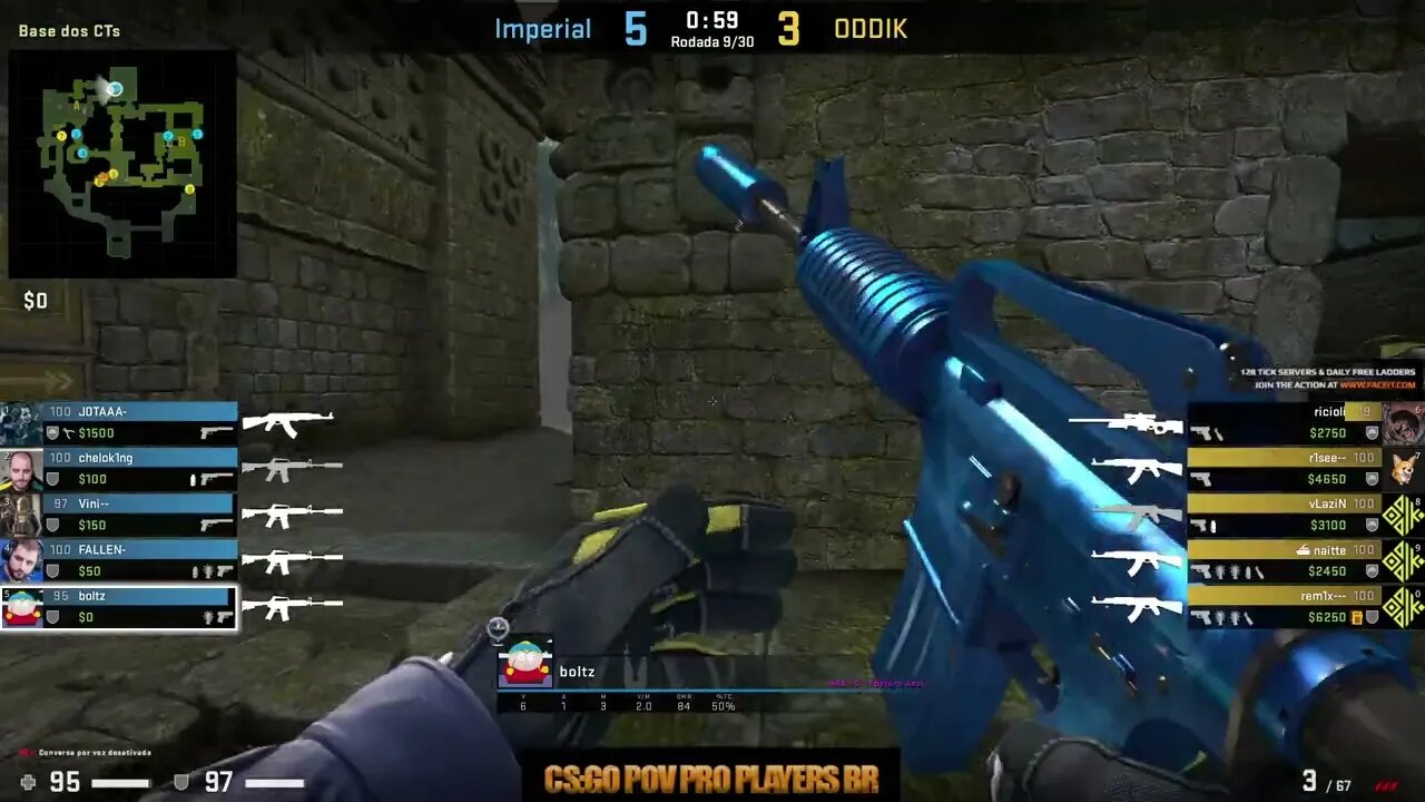 CSGO POV Imperial boltz (23/10) vs ODDIK (Ancient) @ ESL Brazil Premier League Season 14