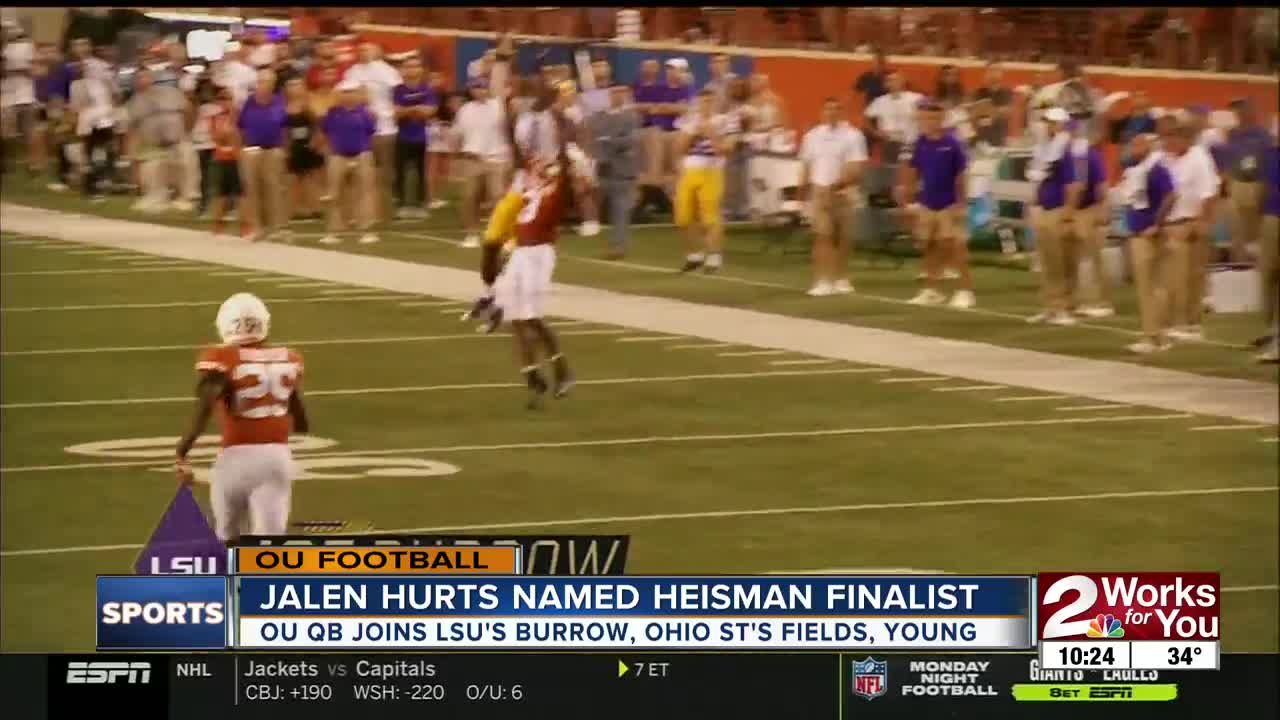 Jalen Hurts named finalist for Heisman Trophy, 4th straight season a Sooners' QB will attend ceremony