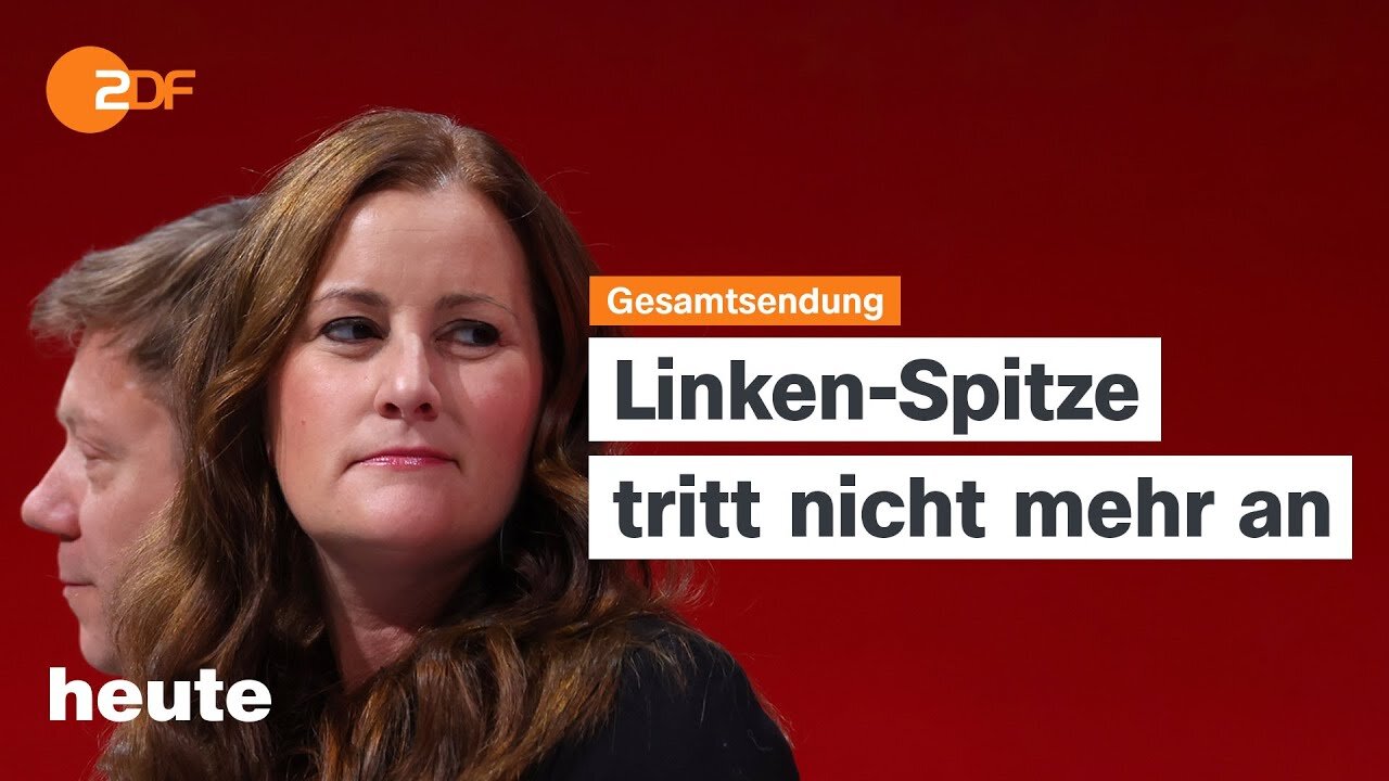 heute 19:00 Uhr vom 18.08.2024 Rückzug der Linken-Chefs, Brand auf Festival, Alain Delon gestorben
