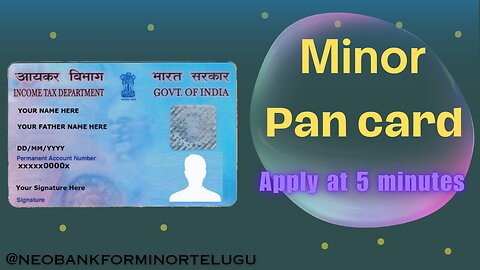 How to apply pan card at 5 minutes telugu