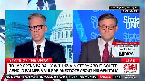 Speaker Johnson to CNN’s Tapper: You Seem to Like Talking About Arnold Palmer’s Penis a Lot