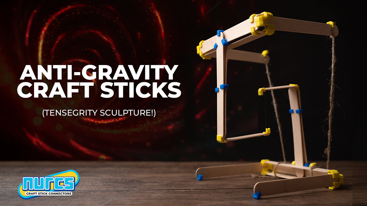 Anti-Gravity Craft Sticks (Tensegrity Sculpture)