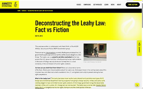 Leahy Law Can Stop Genocide