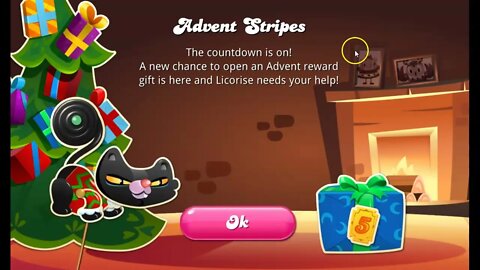 Advent Stripes in Candy Crush Saga's Christmas 2022 Events. A quick run and rewards claim!