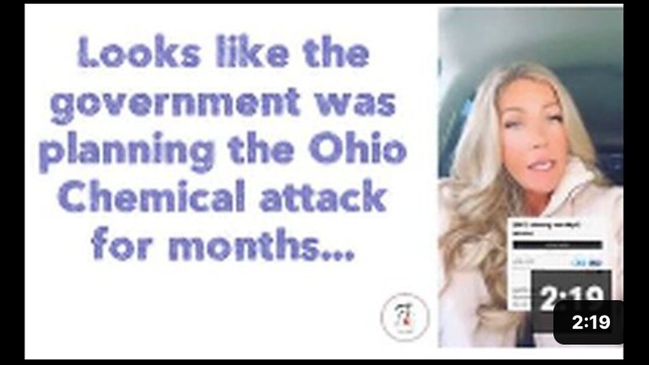 Looks like the government was planning the Ohio Chemical attack for months...