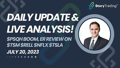 Daily Update & Live Analysis: $PSQH Boom, ER Review on $TSM $RELL $NFLX $TSLA $IBM $UAL & more!