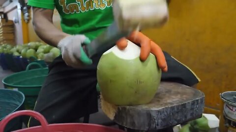 super speed! amazing coconut cutting skills thai street food 1