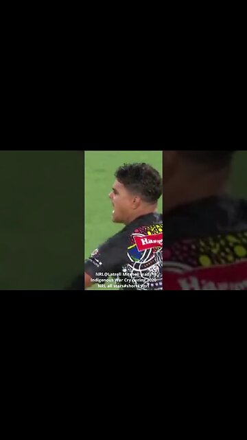 NRL@Latrell Mitchell leads Indigenous War Cry during 2020 NRL all stars #shorts #nrl