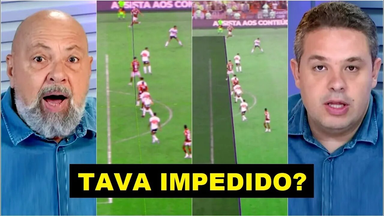 O VAR ERROU? "Cara, essa LINHA está..." LANCE POLÊMICO em Flamengo x São Paulo GERA DEBATE!