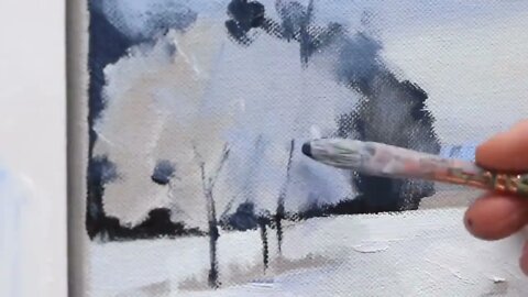 How to Paint an Impressionistic Snowscene in Acrylics