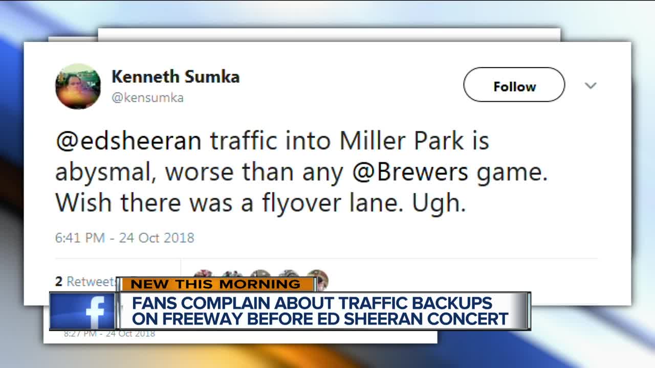 Ed Sheeran fans angry over concert traffic