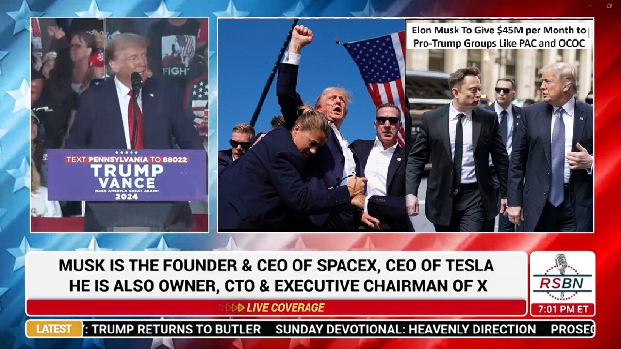 SHORT: President Trump + Elon Musk Returns for a Historic Rally in Butler, Pennsylvania. Last 30 min. - 10/5/24