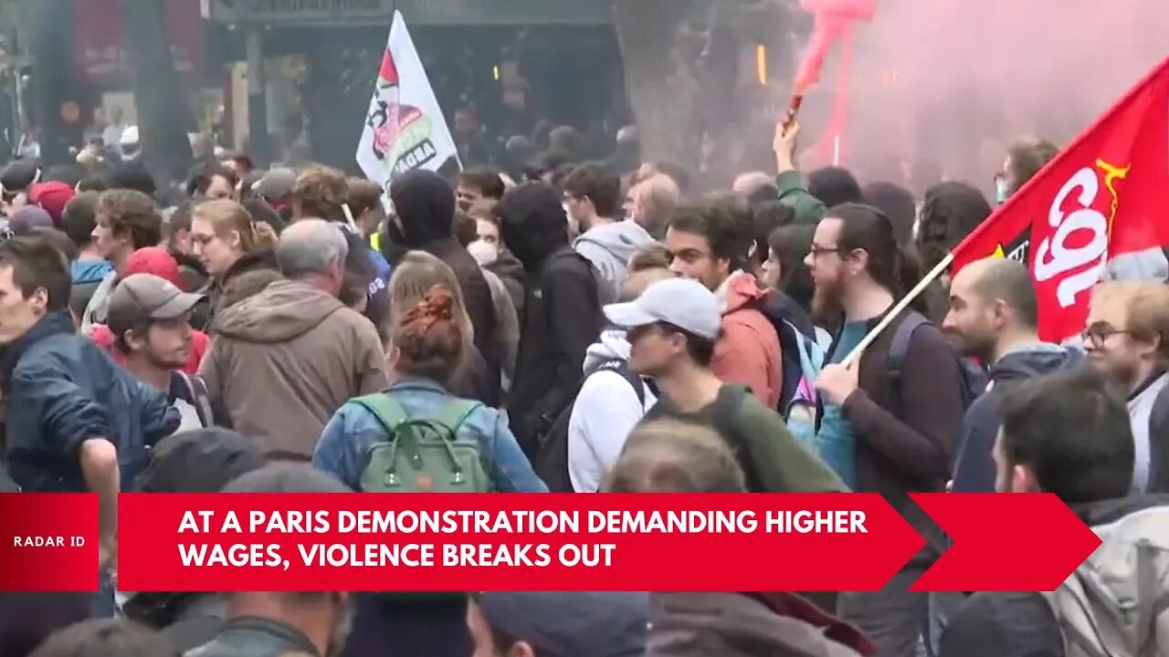 At a Paris demonstration demanding higher wages, violence breaks out