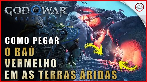 God of war Ragnarok, Como desbloquear o baú vermelho em As Terras Áridas | Super dica