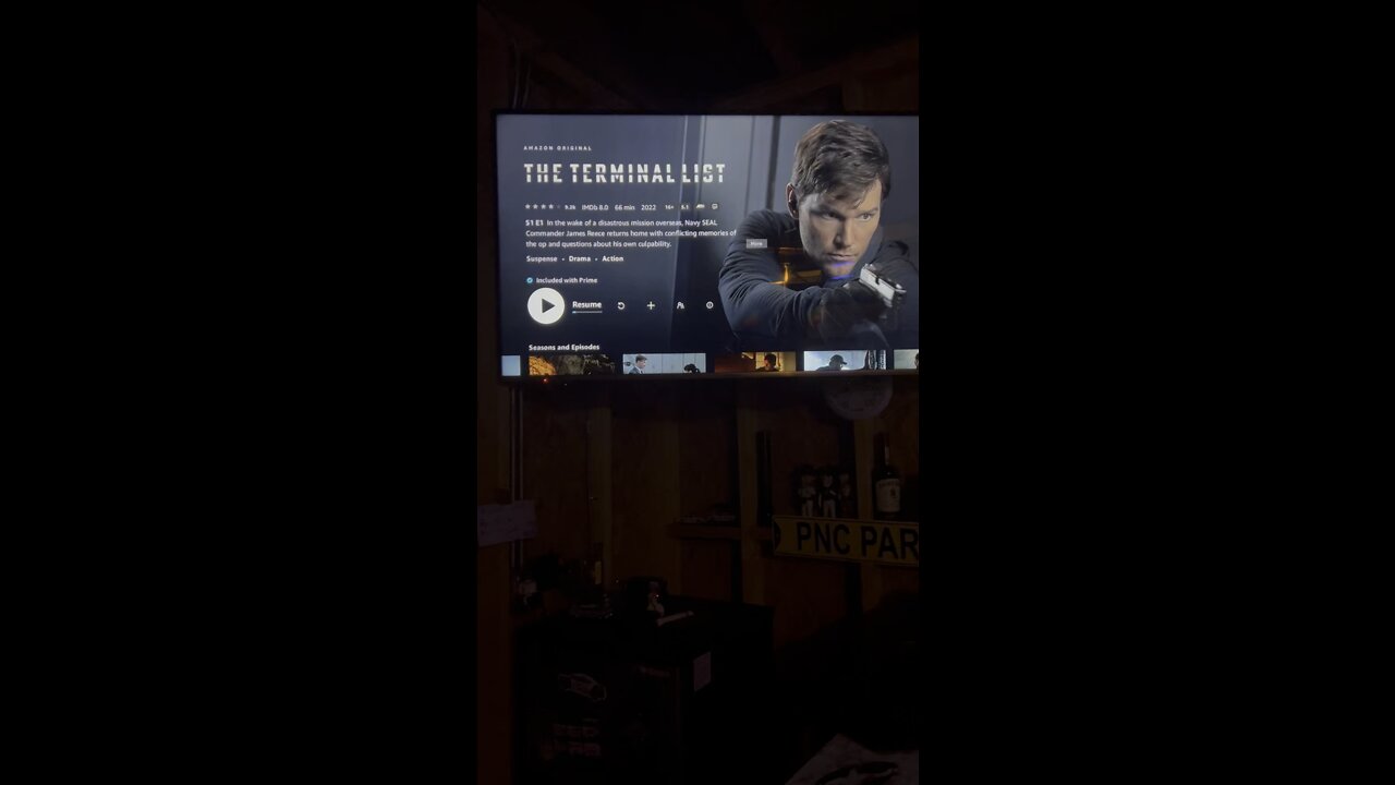 Movie night in garage