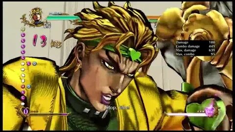 JoJo ASB DIO's Road Roller, but with anime lines and SFX.