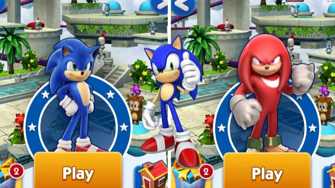 Movie Sonic VS Movie Knuckles I Sonic Dash