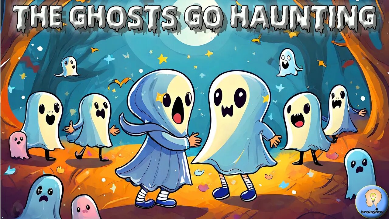 The Ghosts Go Haunting | Halloween Song for Kids