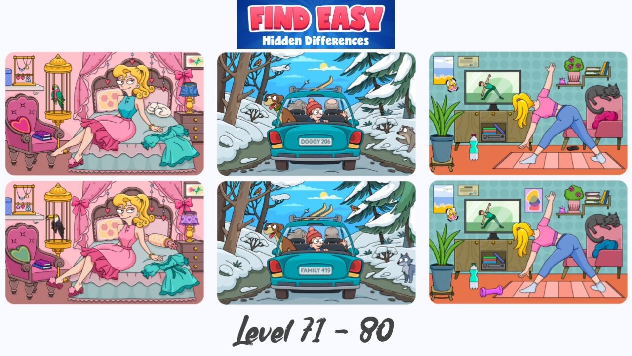 FIND EASY LEVEL 71 - 80