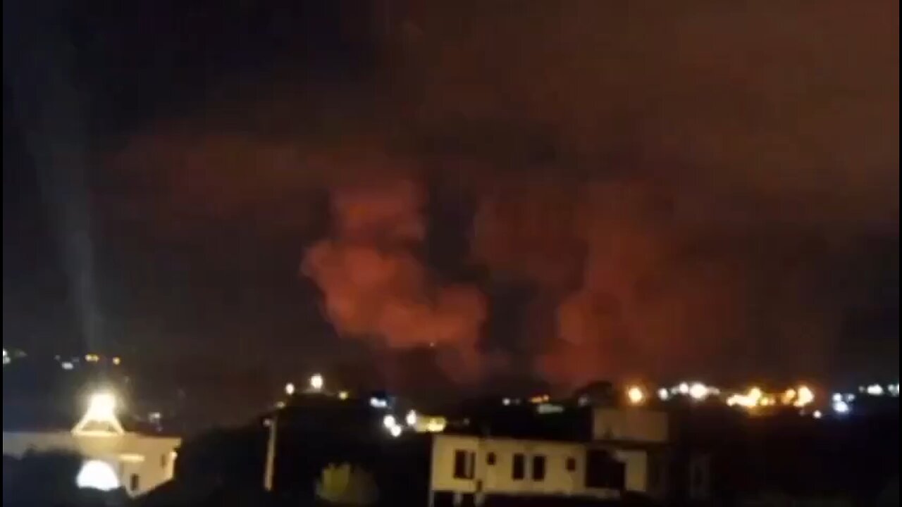 Visuals of Israeli airstrikes on Southern Lebanon.