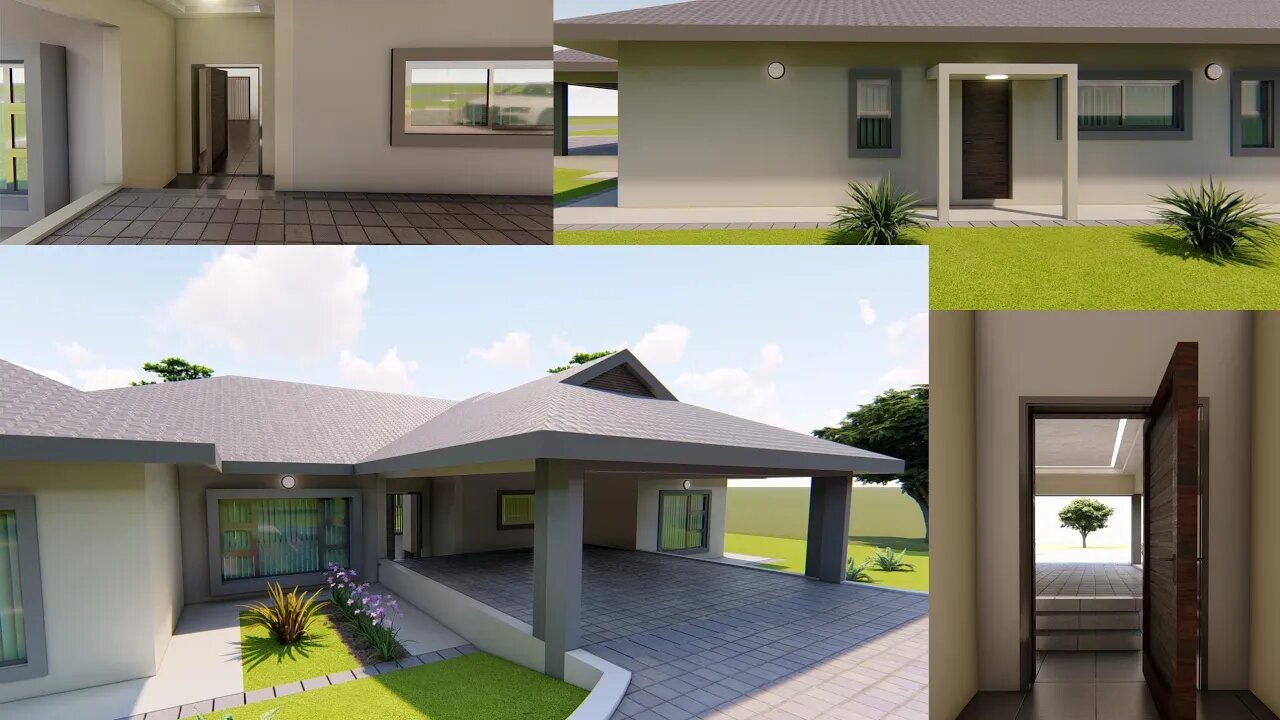 3 bedroom | Open plan | double Carport | with RC storm water drainage | contemporary Architecture