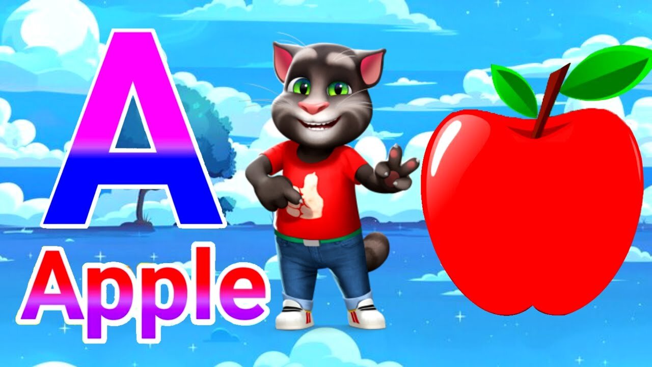 A for Apple B For Ball C for Cat D for Dog Learning Tv Phonics Song A to Z Alphabet