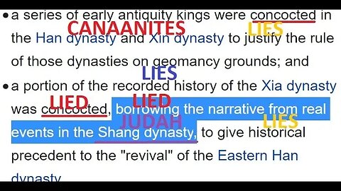 CHINESE HISTORY FRAUD: stolen narrative from real events of the Shang dynasty (Judeans of the bible)