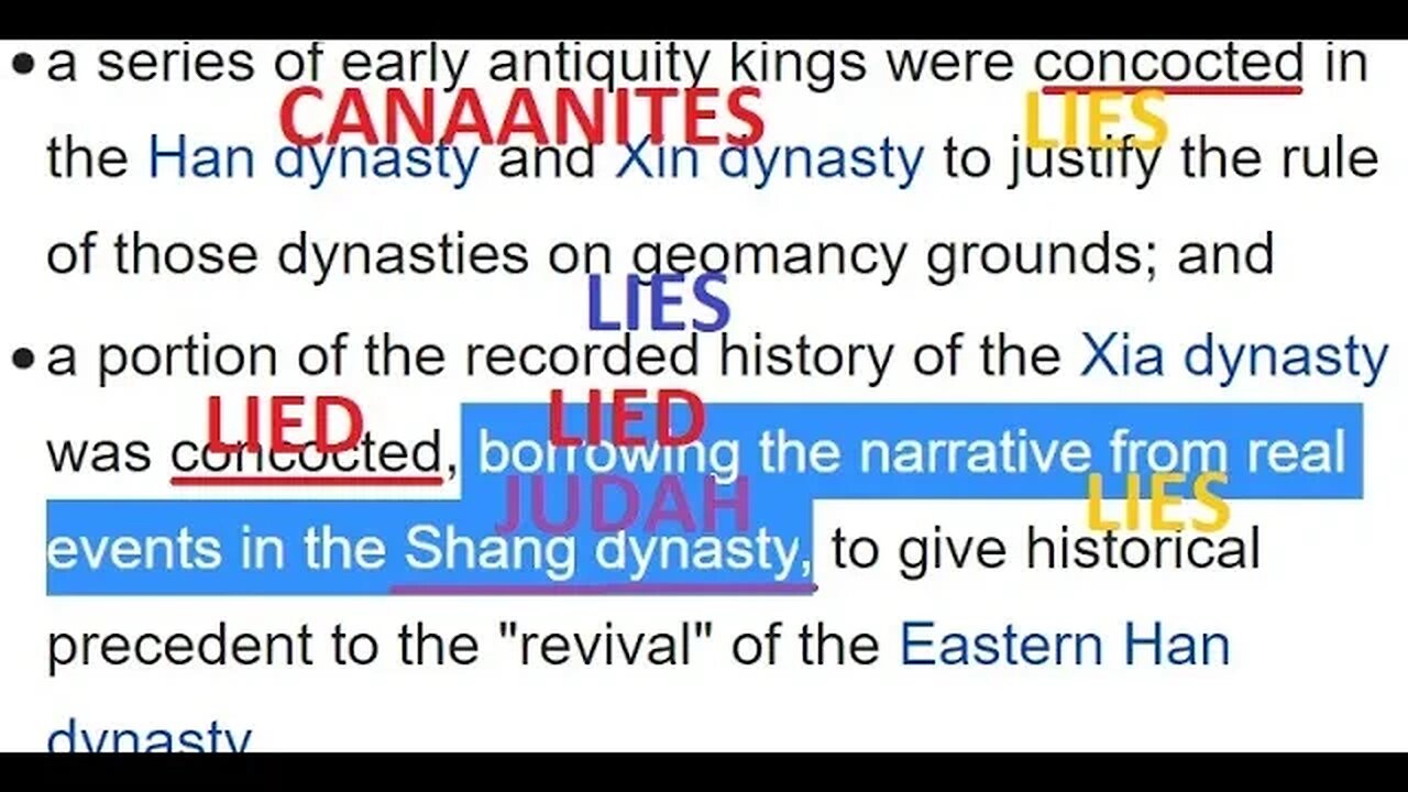 CHINESE HISTORY FRAUD: stolen narrative from real events of the Shang dynasty (Judeans of the bible)