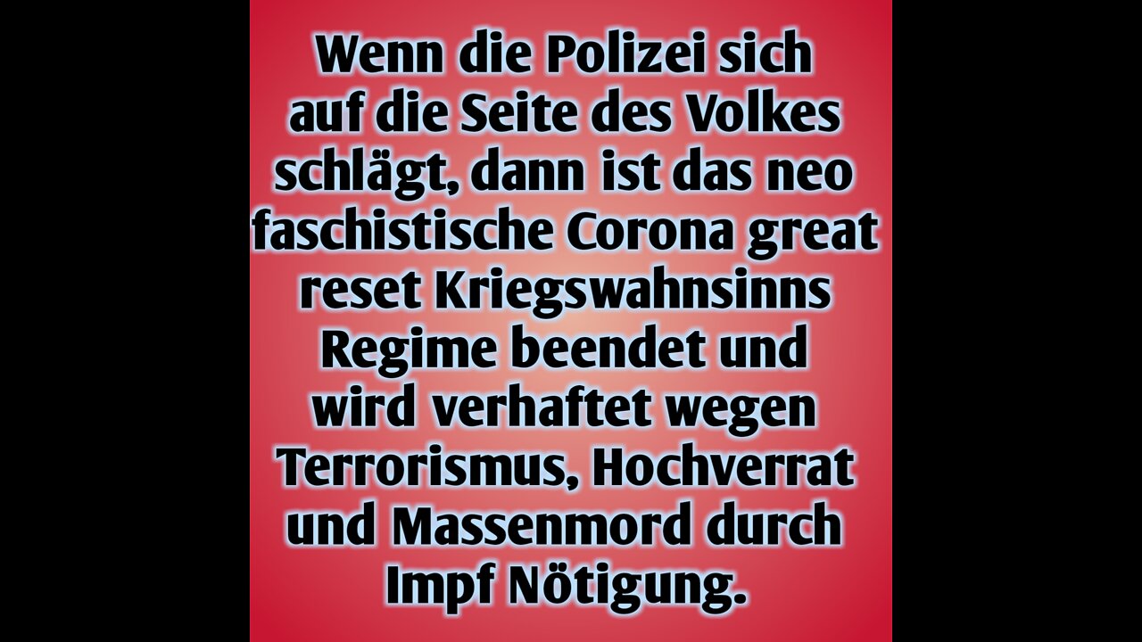 Wenn die Polizei sich auf die Seite des Volks stellt, dann...