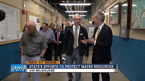 Gov. Tony Evers is highlighting the Fresh Water Collaborative in Milwaukee