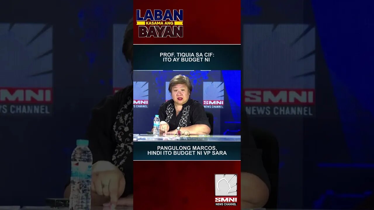 Prof. Tiquia sa CIF: Ito ay budget ni Pangulong Marcos, hindi ito budget ni VP Sara