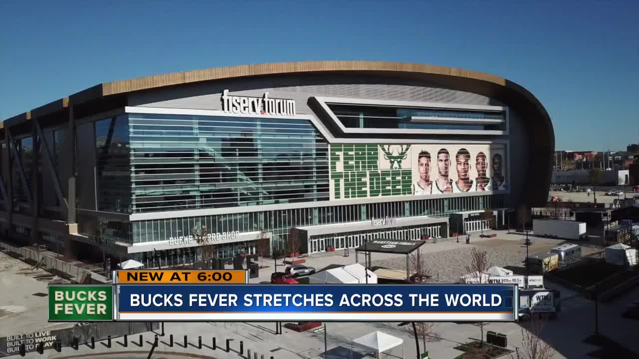 International fans arrive to cheer for the Bucks in Game 5