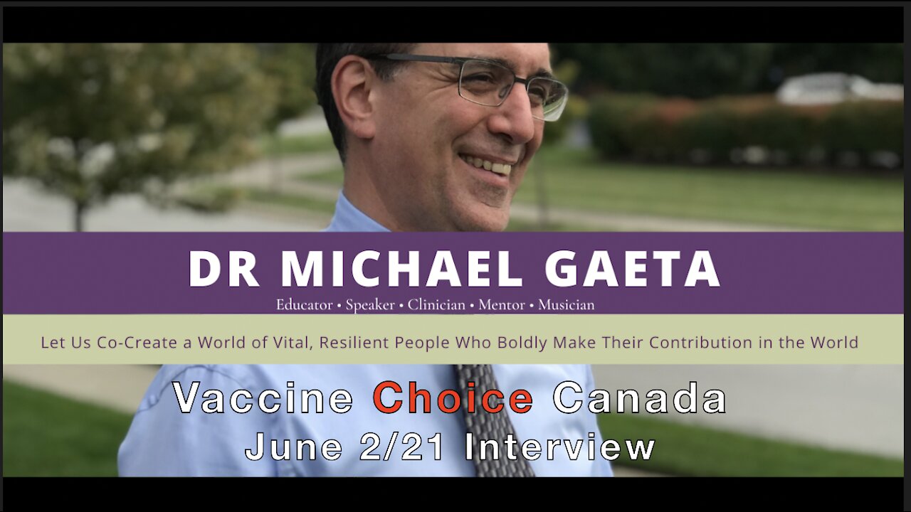 Dr. Michael Gaeta - Let us co-create a world of vital resilient people
