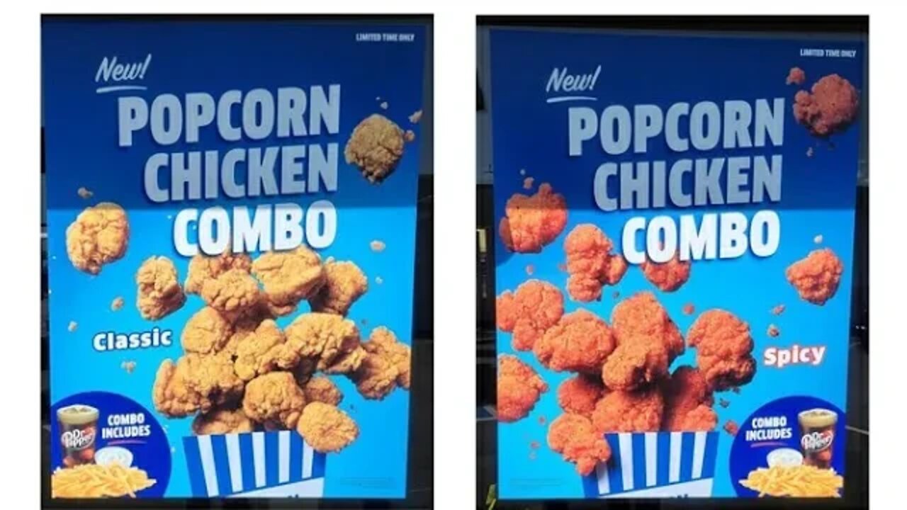 Jack in a box 's Spicy Popcorn Chicken Combo Mukbang