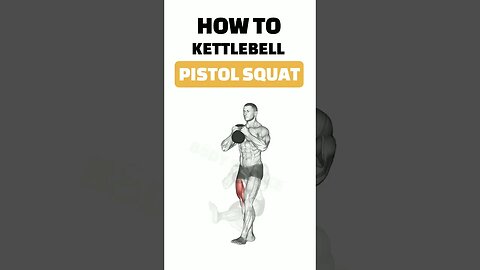 How To KETTLEBELL PISTOL SQUAT #short #shorts #shortvideo #ytshorts #fitness #gym