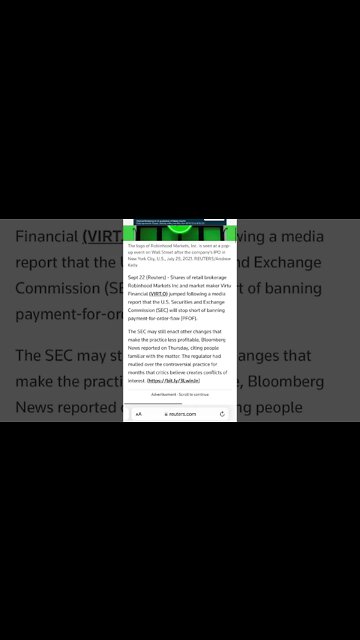 SEC STOPS PFOF BAN… Garys A Bich