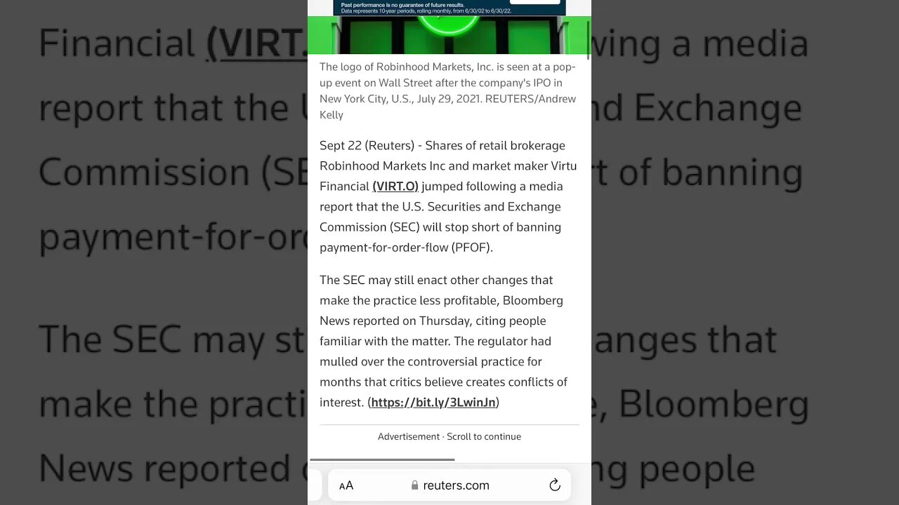 SEC STOPS PFOF BAN… Garys A Bich