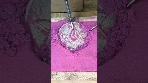 Casting Metal in Kids Play Sand #shorts #shortsfeed #kineticsand