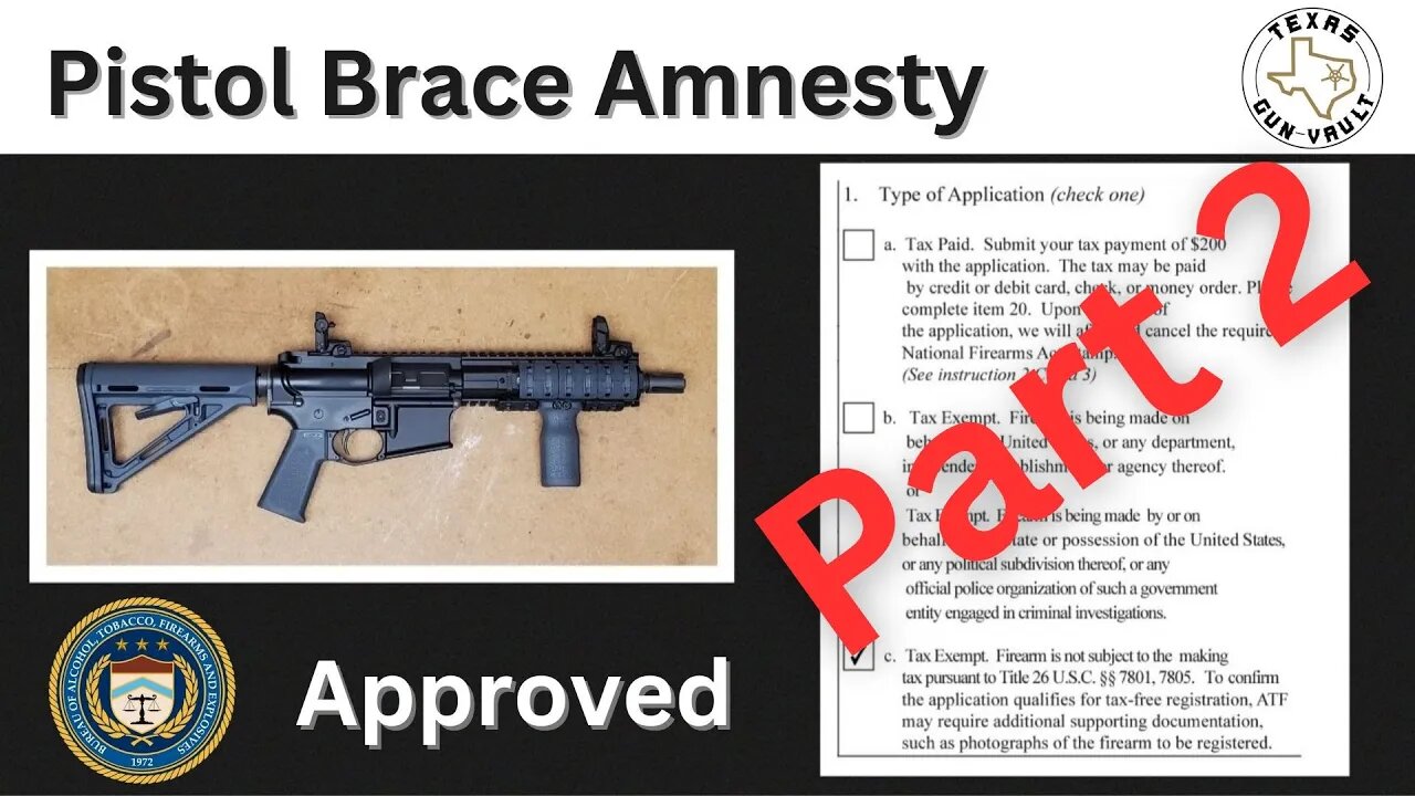 ATF Pistol Amnesty Approval Part 2: You won't comply? If you own a brace, you have already complied!