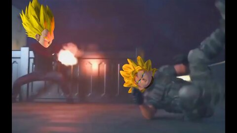 Vegeta and Goku Fighting In Fortnite