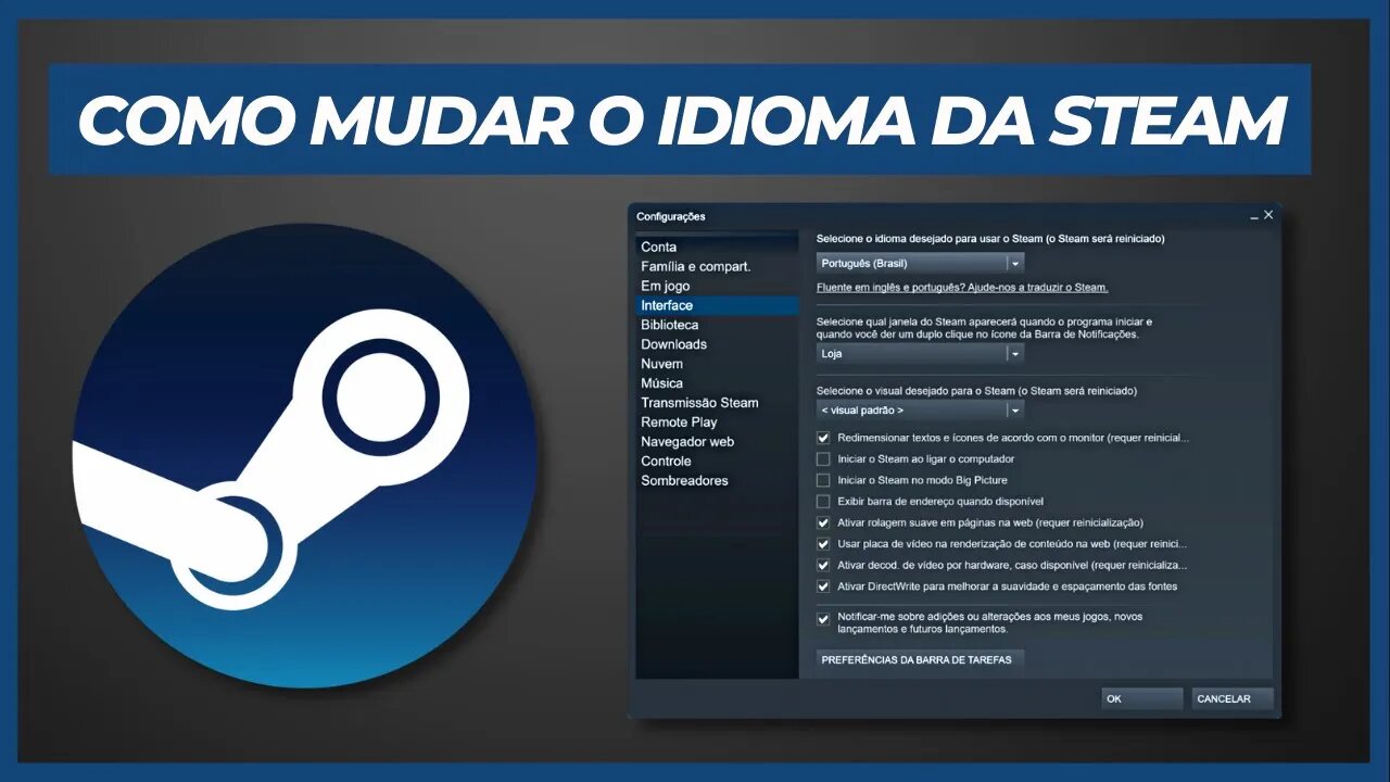 COMO MUDAR O IDIOMA DA STEAM