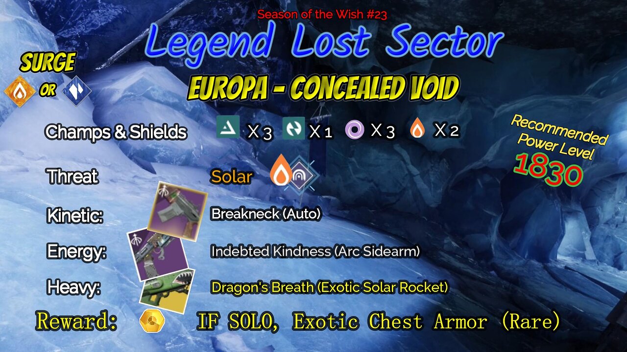 Destiny 2 Legend Lost Sector: Europa - Concealed Void on my Solar Titan 12-25-23