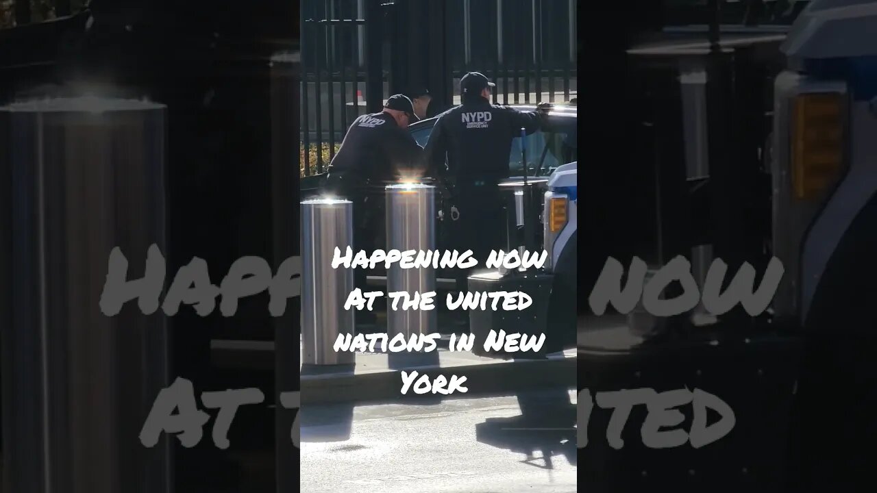 A woman in a car tried to drive thru the gate at The United Nations in New York
