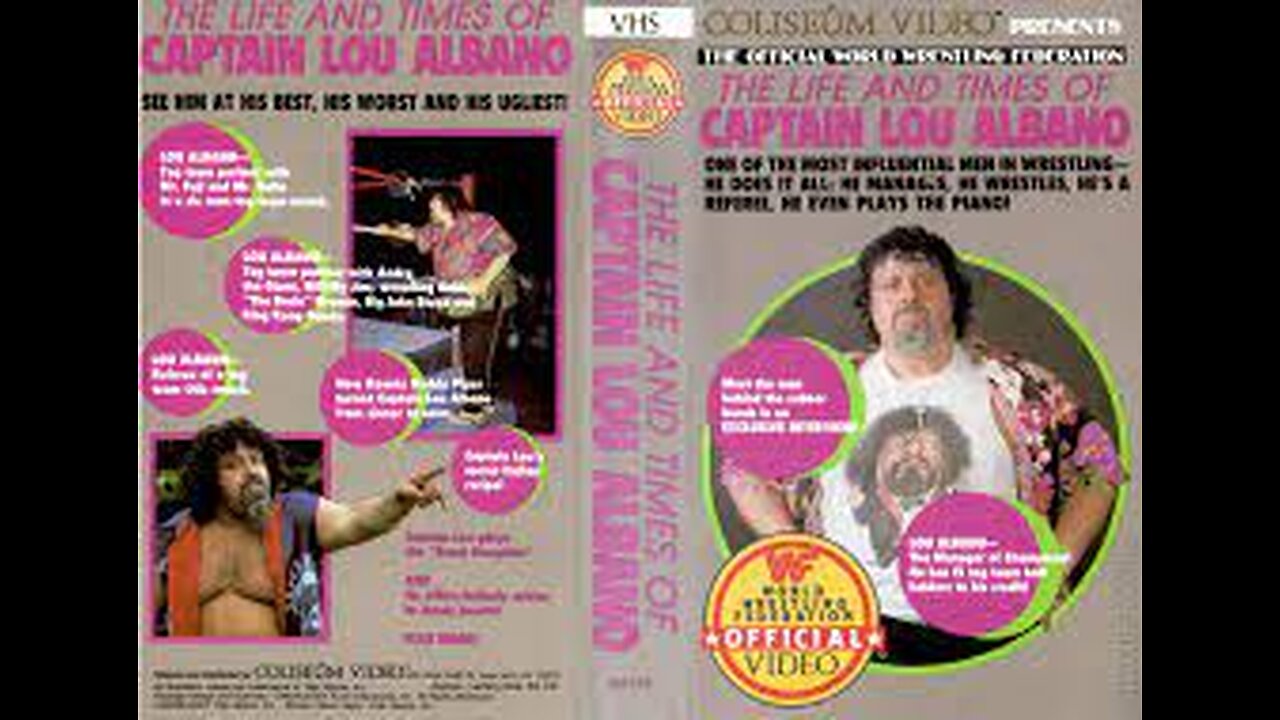 WWF Coliseum Video - The Life And Times Of Captain Lou Albano - 1986 **VHS VERSION**