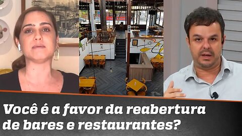 Você é a favor ou contra a reabertura de bares e restaurantes?