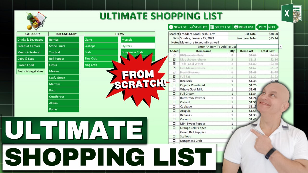 The Shopping List Hack In Excel Changes Everything + FREE DOWNLOAD